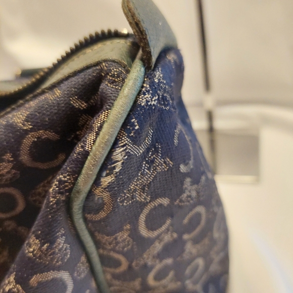 Vtg Celine C Macadam Canvas Boston Bag Green handbag - Picture 15 of 15